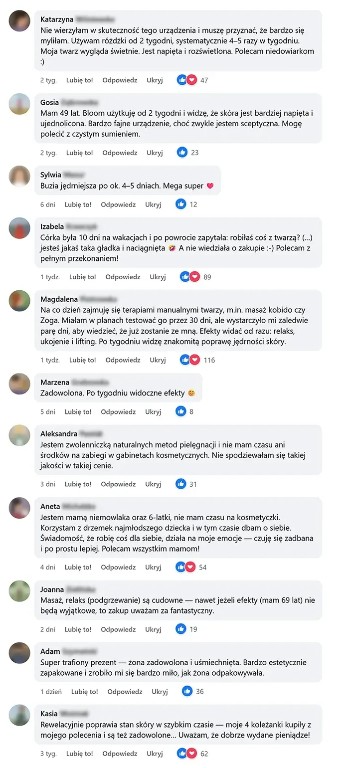 Opinie klientek o urządzeniu Bloom
